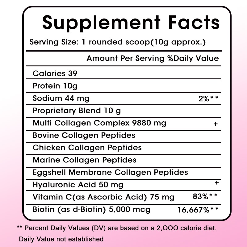 Çoklu kolajen tozu, tip I, II, - Vitamin C Powder incelemesi ve fiyatı